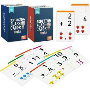 Merka Math Flash Cards - 338 Total Division & Multiplication Flash Cards for 3rd Grade