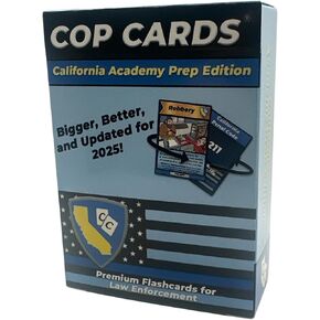 California Academy Prep Edition - Premium Flashcards for Law Enforcement - Learning Aid or Police Gift