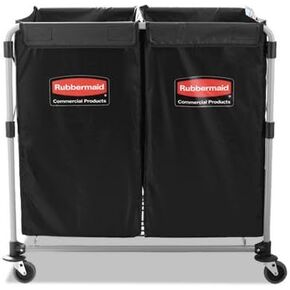 Rubbermaid 1881781 Collapsible X-Cart Steel 2 to 4 Bushel Cart 24 1/10w x 35 7/10d Black/Silver