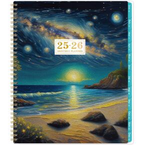 2025-2026 Monthly Planner - Planner 2025-2026, Jul.2025 - Dec.2026, 9" x 11", Monthly Planner with Holidays, Tabs, Back Pocket, Twin-Wire Binding
