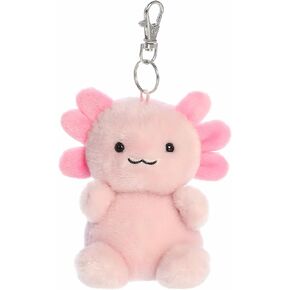 Aurora® Adorable Palm Pals™ Ax Axolotl™ Clip-On- Fun Collectible Plush For Kids and Adult Collectors - Perfect For Backpacks and Birthday Gifts - Pink 4 Inches