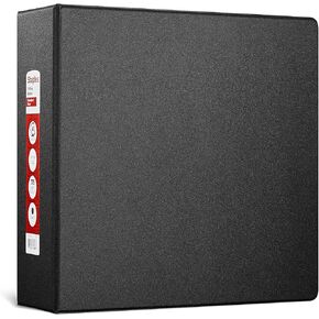 Staples 976168 4-Inch Staples Standard Binder with D-Rings Black