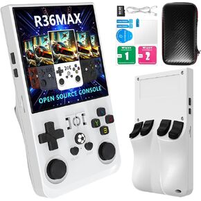 R36MAX 2025 Retro Handheld Game Console - 4.0" IPS HD Screen, 64GB Built-in 18000+ Classic Games, Linux Open Source System, 4000mAh Battery, Portable Pocket Arcade for Adults & Kids