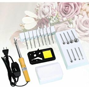 Electric Fabric Flower Maker, Artificial Flower Ironing Machine, with 16 Ironing Heads, 200-480℃ Adjustable Temperature, for Handmade Flower Making Lovers