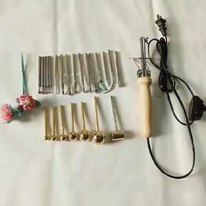 Fabric Flower Maker Set, 24 Heads Electric Artificial Flowers Maker, Fake Flower Ironing Machine, 60-360℃ Adjustable Temperature, for Fake Flower Making Petal Modeling DIY Tools