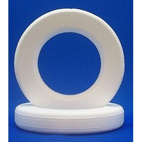 2 PC Set EPS Styrofoam Wreaths with Rounded Edges 10" or 12" x 2" (12")