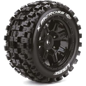 L-T3352BM إطارات لويز وعجلات X-mcross على عجلات سوداء لـ Arrma Kraton 8S (MFT) (2)