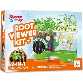 Klever Kits 2-in-1 Root Viewer & Planting Science Kit for Kids – STEM Learning for Kids Aged 6+, Soil & Hydro Observation Kit