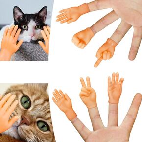 12 Pcs Miniature Realistic Finger Hands, Premium Rubber Tiny Hands for DIY Crafts & Cat Toys - 6 Unique Styles
