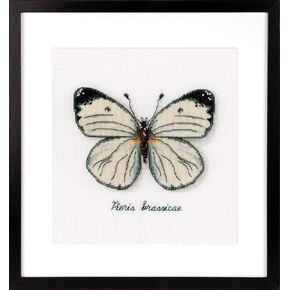 Vervaco White Butterfly, Polyester Cotton, Multi-Colour, 40 x 2 x 20 cm