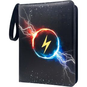 Trading Card Binder with Zipper - 4-Pocket 50 Pages Holds 400 Cards, Collector Album with Sleeves‌ (4 Pockets)