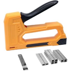 Oil-Free Pneumatic Staple Gun Nail Gun Light Duty Staple Gun for Woodworking Manual Nail Gun with 1600pcs Staples