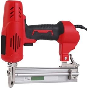 Oil-Free Pneumatic Staple Gun 2600W Electric Nailer Stapler Furniture Staple Gun for Wood Frame Woodworking Construction Electric Tools F30(Straight Nail 3000pc)