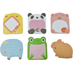 Sticky Notes Pads,Post Its Postit Notes,Cute Sticky Notes,Stick Notes,6 Cute Little Animals Patterns for Home Office School