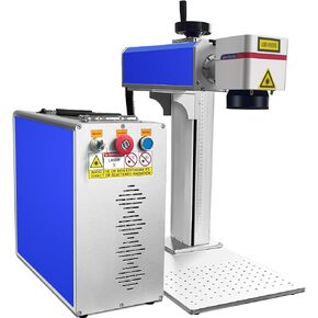 20W Fiber Laser Engraver, 5.9"x5.9" Work Area for Precise Metal Engraving, LightBurn Compatible with Red Dot Pointer for Metal Aluminum Steel Gold Silver Jewelry More