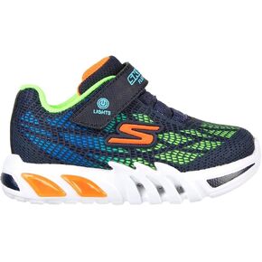 Skechers Boy's Flex-Glow Elite-Vorlo Sneaker, Navy/Multi, 7 Toddler in Saudi Arabia