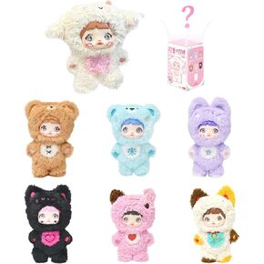 Nommi Blind Box Figures, 1 PC Nommi Loveliness Never Ends Series Plush Blind Box (1 of 7 Possible Styles), Kawaii Vinyl Plush Doll Collectible Figures for Holiday Birthday Gifts