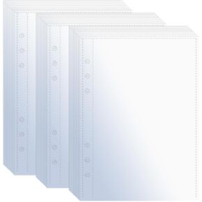 30 حزمة 60 جيوب 5 × 7 '' واقيات صفحة واضحة لـ A5 Binder 6 حلقة ، أكمام ضوئية أعلى ، أكمام صافية للصور صفحات الصور المزدوجة ، إدراج A5 Binder لبطاقات البطاقات البريدية للصور