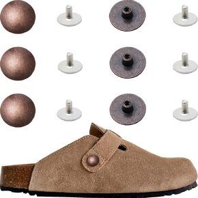 الاستبدال المسامير لـ Boston Clogs ، أزرار استبدال جزء لأحذية البطاطس Cork Cork ، وأحذية السد قدم الإكسسوارات الإكسسوارات للنساء والرجال ، و 6 أجهزة كمبيوتر (برونزية حمراء)
