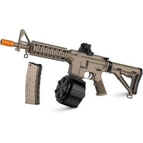 Electric Gel Toys New M4A1,Semi & Full Automatic Mode Splat-Blaster with FPS 280 and 100 Feet for Outdoor Team Game,Ages 14+,Sandy