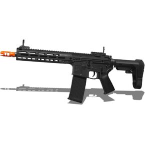Gel Splat Blaster SLR of EMERBU Pro Series - Metal Gearset - 11.1V Rechargeable Battery - Semi and Fully Automatic - for Ages 15+ (Black)