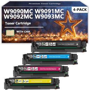 for HP W9090MC W9091MC W9093MC W9092MC Toner Cartridge, Quality Toner Cartridges for HP Color Laserjet Managed E45028dn MFP E47528f Printers, 1 Set