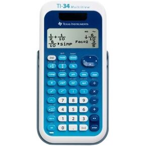 Texas Instruments TI-34 MultiView Scientific Calculator - Blue/White
