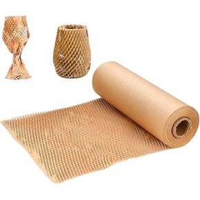 Cellular gift wrapping paper,corrugted(aseismatic) Packing Paper with Rope Fragile Stickers Shipping MovingS upplies Small Business Packaging Supplies Eco Friendly Bubble Wrap Packing (15''x130ft)