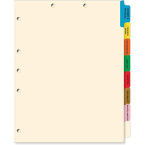Stock Dividers for Medical Charts, Doctor Stuff, 40 Sets of 8 Popular Healthcare Index Tabs, Side Tab, 9" x 11", Tabbies 54505 Style, File Folder Organizer for Medical Records