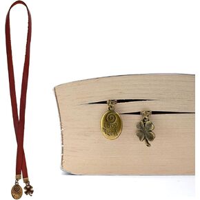 BLBMH Handmade Leather Bible Bookmark Ribbon Book Marker Cross Christian Gifts for Women Men Father Dad - LB4