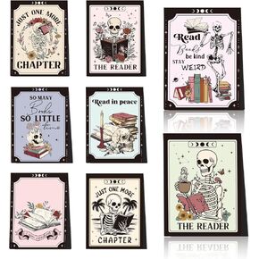 Book Lover Magnetic Bookmark - 9Pcs Flower Book Mark Magnets Cute Cat Floral Bookmarks Magnetic Bookish Magnets Book Markers Page Clip Gifts for Women Teen Students Teacher Reading Office