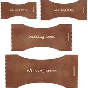 Benecreat 4pcs DIY WOODEN WEAFEN TOLAING KIT ، MINI متعدد الوظائف النسيج النسيج للأفق للأوشحة المتماسكة والقفازات والقبعات والبطانيات وغيرها من الزخارف الصغيرة ، سميكة 5 ملم