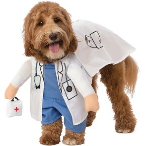 Rubie's Walking Vet Pet Costume, Large, Blue/White/Multicolor