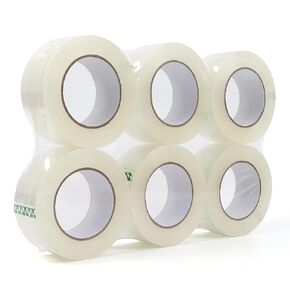 Packing Tape, Clear Heavy Duty Packaging Carton Tape for Shipping Packaing Moving Sealing Total 330 Yds, 48MM Wide, 2.8mil Thickness, 55 Yards Per Roll