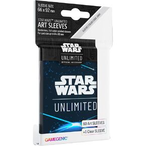 Star Wars Unlimited Blue Art Sleeves - Officially Licensed Pack of 60 Art Sleeves and 1 Clear Sleeve, Optimized Size for Star Wars Unlimited and Other TCG and LCG Games, Made by Gamegenic