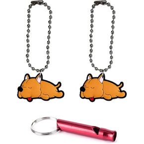 Pitbull Pittie Collar Charm Aluminum Alloy Whistle Emergency Survival Safety Camping Cat Dog Animal Training Bark Chew Woof Puppy Sleep Nap