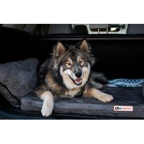 Barker Beds Orthopedic Dog SUV Bed (Extra Large, Charcoal) – Memory Foam Travel Bed for XL Dogs – Machine-Washable Cover & Headrest – Vet-Recommended for Joint Support – Made in USA