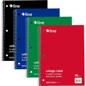 C-Line 5-Signject Notebook ، College Recond ، 1 Notebook ، Color MAWER (22500)