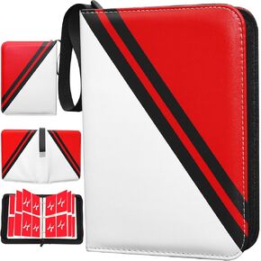 4-Pocket Trading Card Binder, Sports Card Binder with 55 Removable Sleeves & 440 Pockets, Zipper Collection Binder Album Suitable for baseball Sports Cards and Game Cards