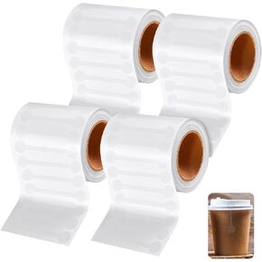 Teling 4 Rolls 2000 Pcs Tamper Evident Tape Bulk 2.75 x 0.5 Inch Clear Tamper Proof Stickers Decals Transparent Evident Labels Tape Resistant Stickers for Food Drink Packaging Sealing Delivery
