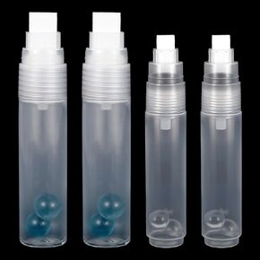 4Pcs Refillable Paint Markers Acrylic Paint Pens Empty Flat Head Fillable Clear Paints Markers with 10-15mm Jumbo Tips for Painting on Rocks, Glass, Ceramics, Wood, Metal, Graffiti, Empty