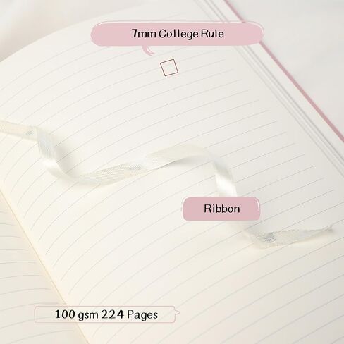 Lined Journal Notebook for Women and Men, Hardcover Journals for Writing, A5 College Ruled, 224 Pages, 100 GSM Thick Paper, Vintage Notebook for School Work Travel in Kuwait