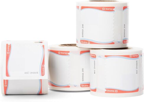 NetStamps 800 Pack (4 Roll) تسميات بريد قابلة للطباعة (اشتراك Stamps.com مطلوب) - طباعة البريد المعتمدة - طابعات Inkjet & Laser - الأعمال والشخصية والمنزل in Kuwait