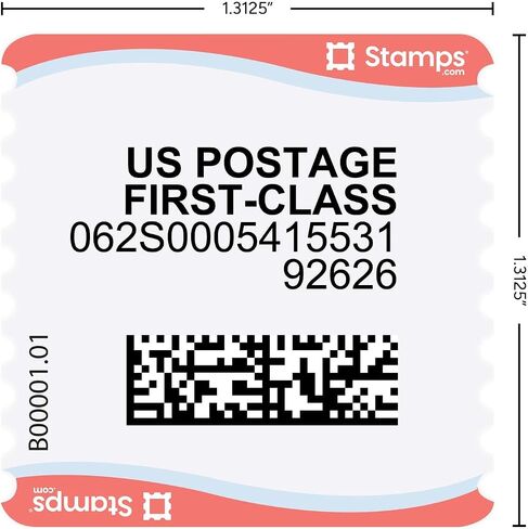 NetStamps 800 Pack (4 Roll) تسميات بريد قابلة للطباعة (اشتراك Stamps.com مطلوب) - طباعة البريد المعتمدة - طابعات Inkjet & Laser - الأعمال والشخصية والمنزل in Kuwait
