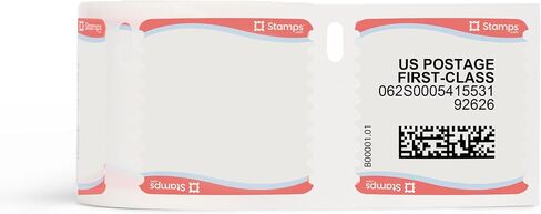 NetStamps 800 Pack (4 Roll) تسميات بريد قابلة للطباعة (اشتراك Stamps.com مطلوب) - طباعة البريد المعتمدة - طابعات Inkjet & Laser - الأعمال والشخصية والمنزل in Kuwait