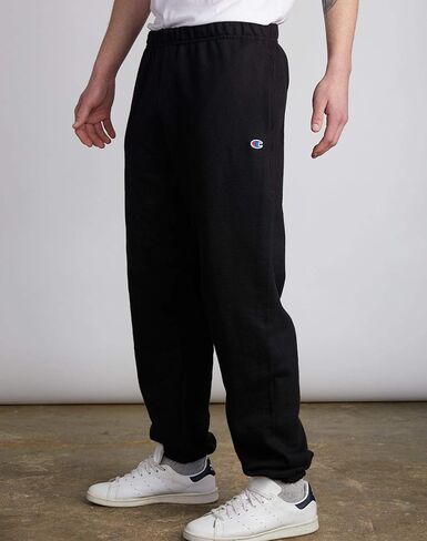 Champion Men's Everyday Elastic Hem Fitted Ankle Cotton Pants, LiteGrey, L in Saudi Arabia
