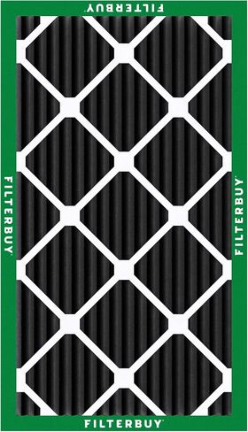 Filterbuy 20x20x1 Air Filter MERV 8 Odor Eliminator (2-Pack), Pleated HVAC AC Furnace Air Filters Replacement with Activated Carbon (Actual Size: 19.50 x 19.50 x 0.75 Inches) in Saudi Arabia