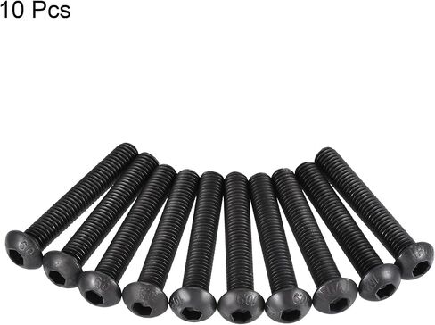 uxcell M8x60mm Hex Socket Button Head Cap Bolts Screws Carbon Steel 10pcs in Saudi Arabia