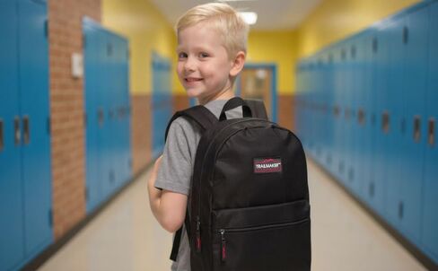 Trail maker Classic 17 inch Backpacks with Adjustable Padded Straps | School Backpacks for Girls, Boys (Black) in Saudi Arabia