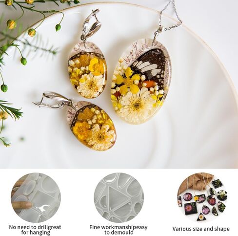 قوالب مجوهرات الراتنج ، 1 PCS قالب السيليكون للراتنجات ، 38 راتنجات تجويف طقم صنع المجوهرات ، قوالب راتنج الايبوكسي سيليكون لصنع المجوهر in Kuwait